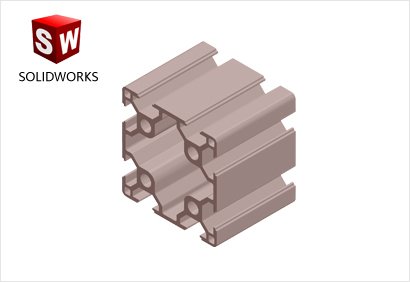 6060(雙槽)工業(yè)鋁型材3d模型 6060(雙槽)工業(yè)鋁型材3d模型